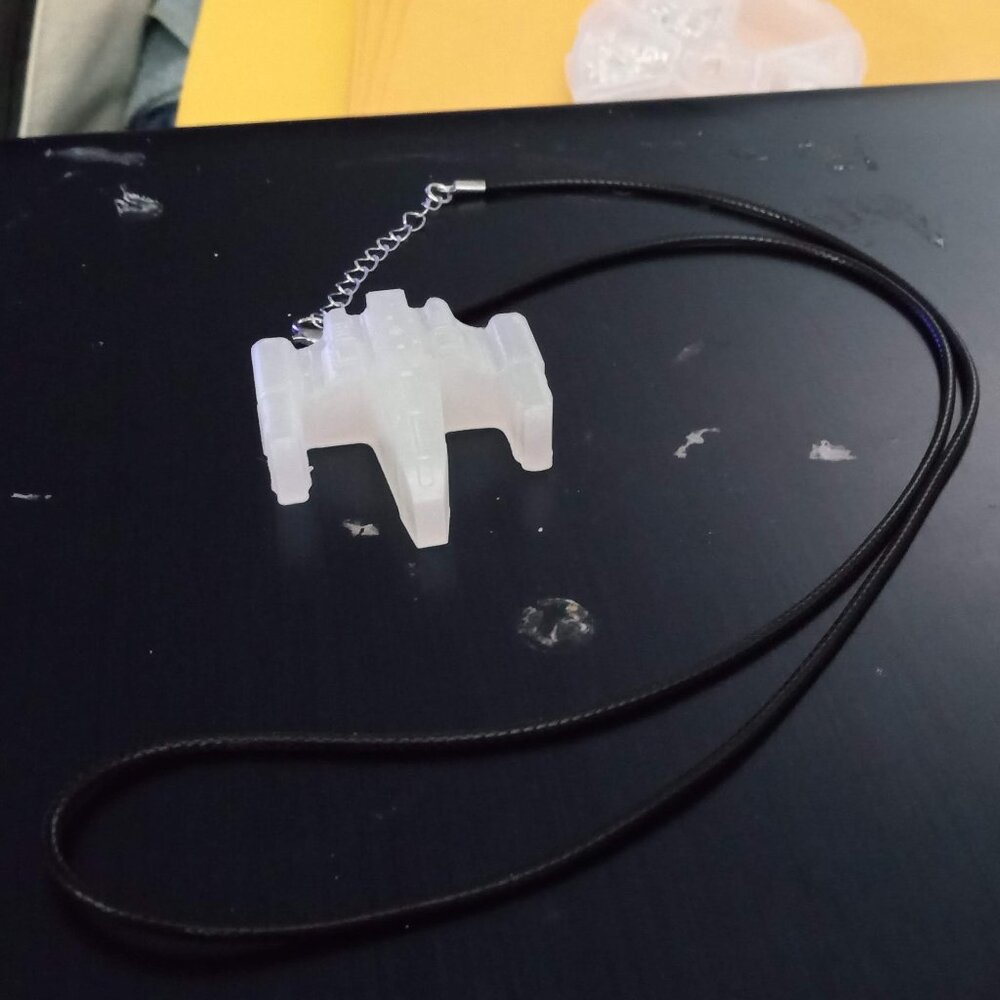 Handmade Star Wars White X-Fighter Necklace
